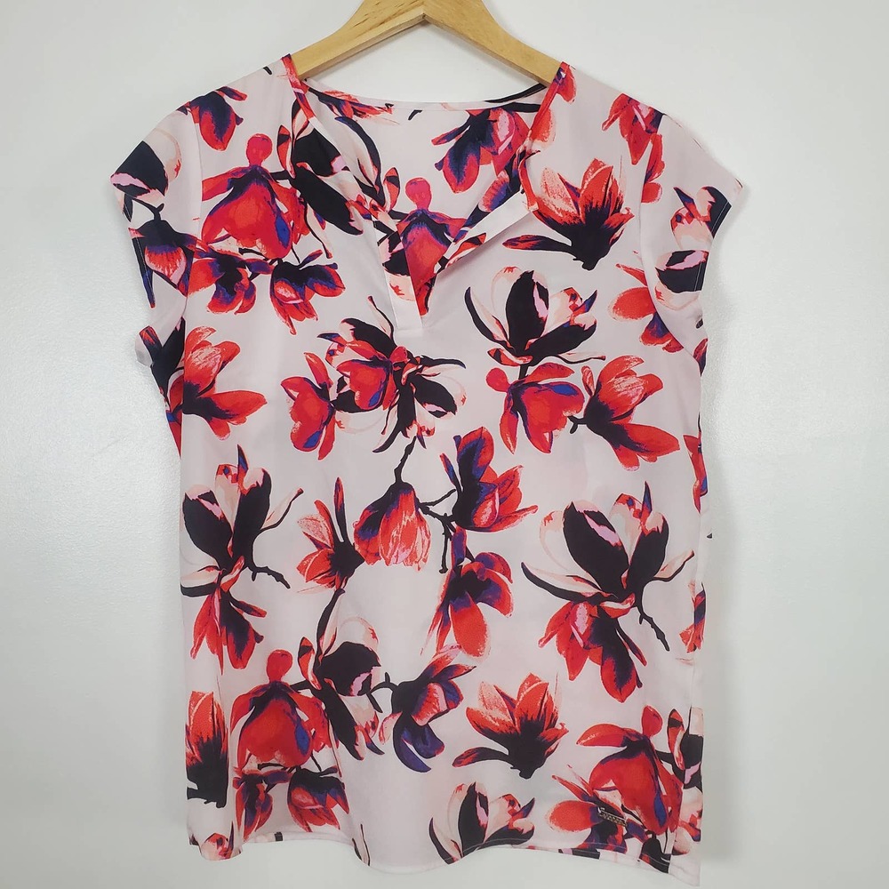 Ivanka Trump floral print blouse size small